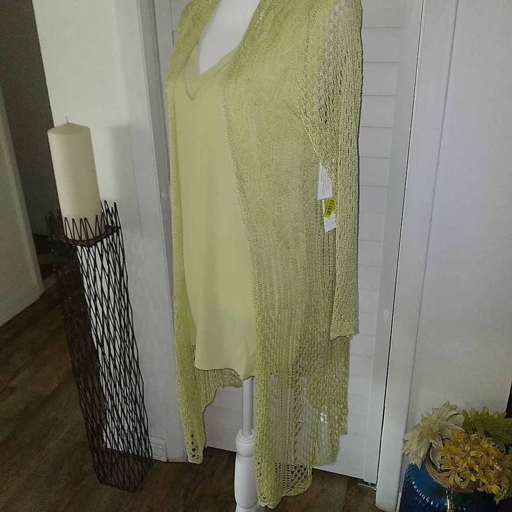 Nwt Sigrid Olsen 2-Pc Signature Celery Green Shel… - image 3